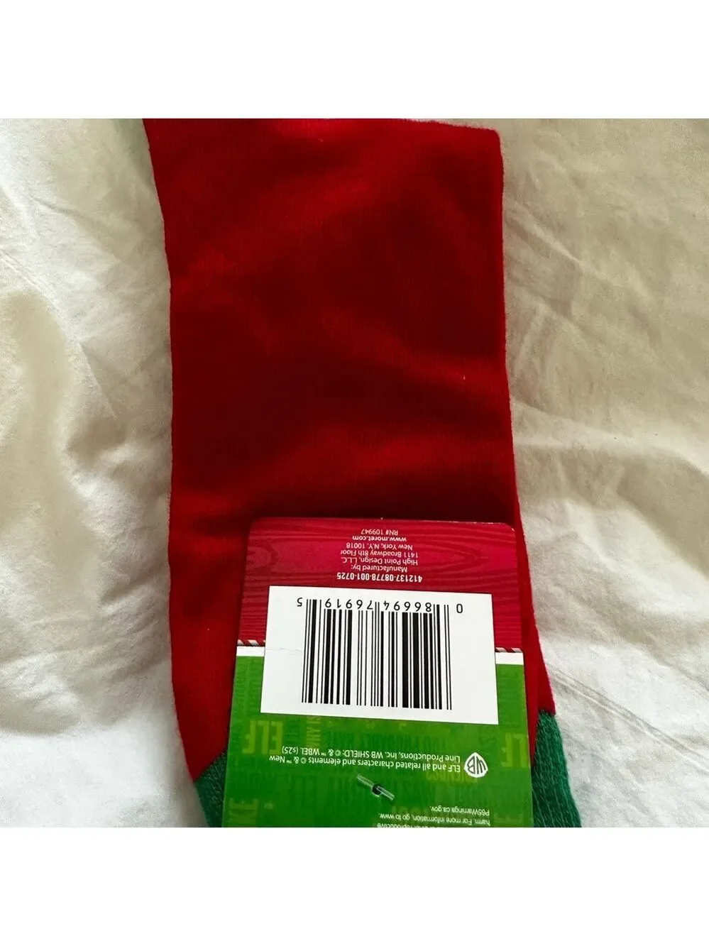 ELF Festive Red and Green Socks